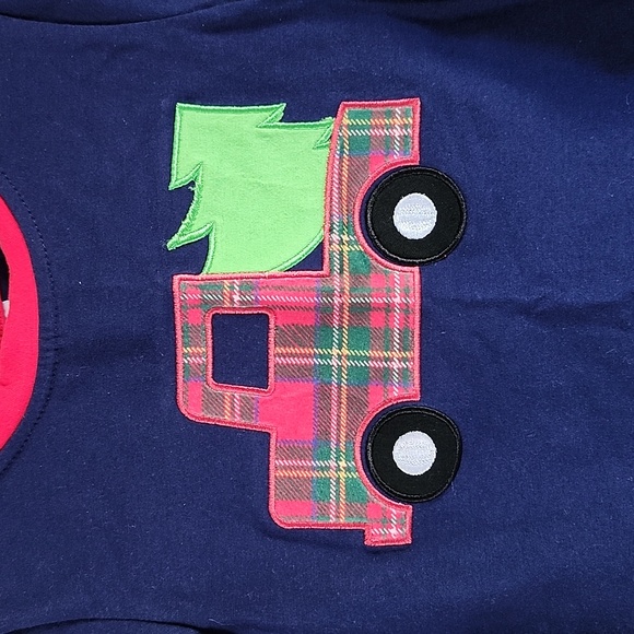 NWT Boys Navy Truck with Tree Holiday Lounge set 18-24 months / XS - Picture 2 of 5